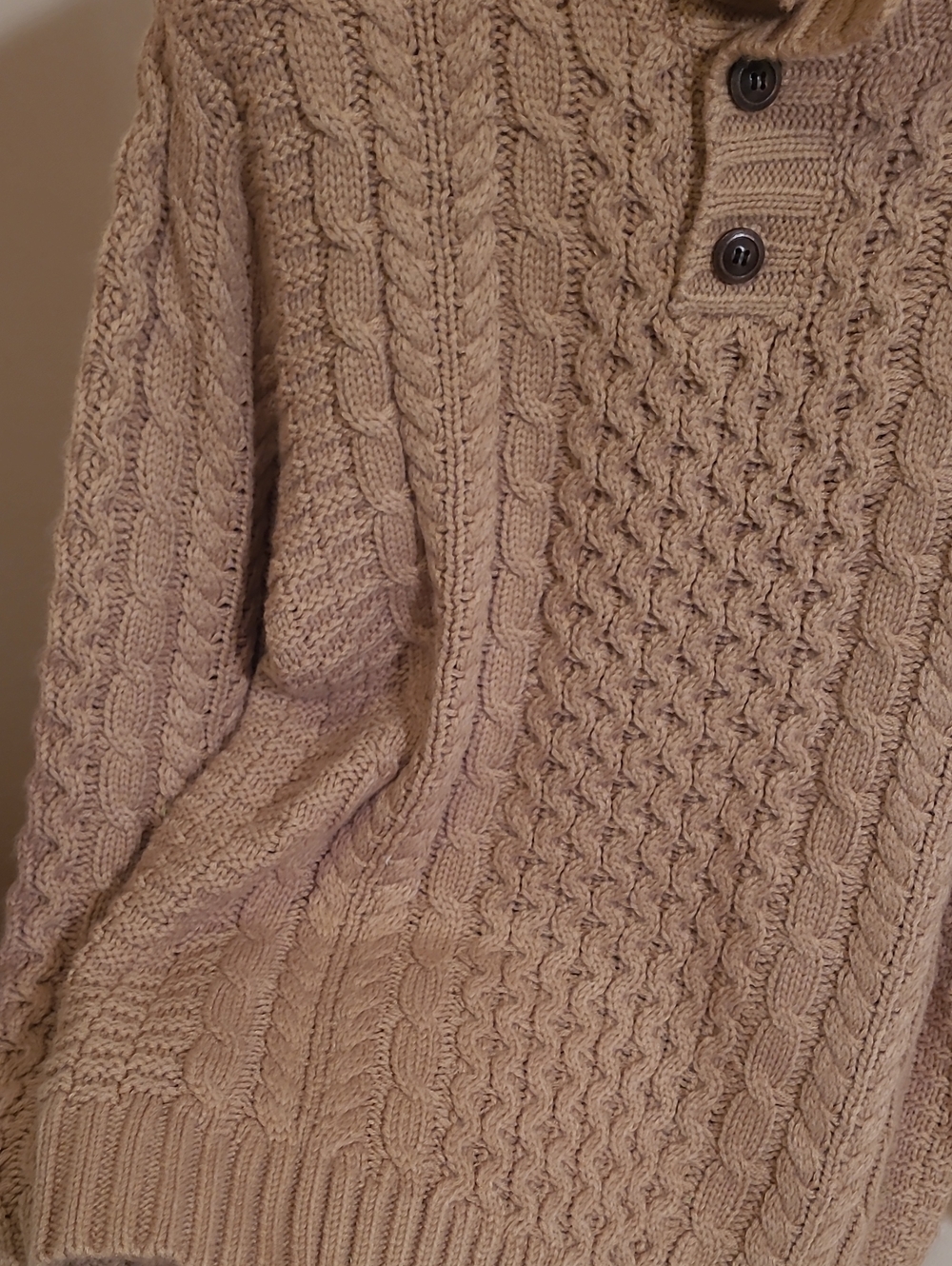 Cable-Knit Button Sweater - Picture 4 of 6